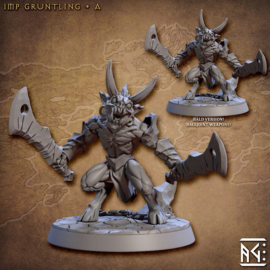 3D Printed Artisan Guild Abyss Imp Gruntiling Abyss Demons Set 28mm 32mm - 3D Printing Boss 