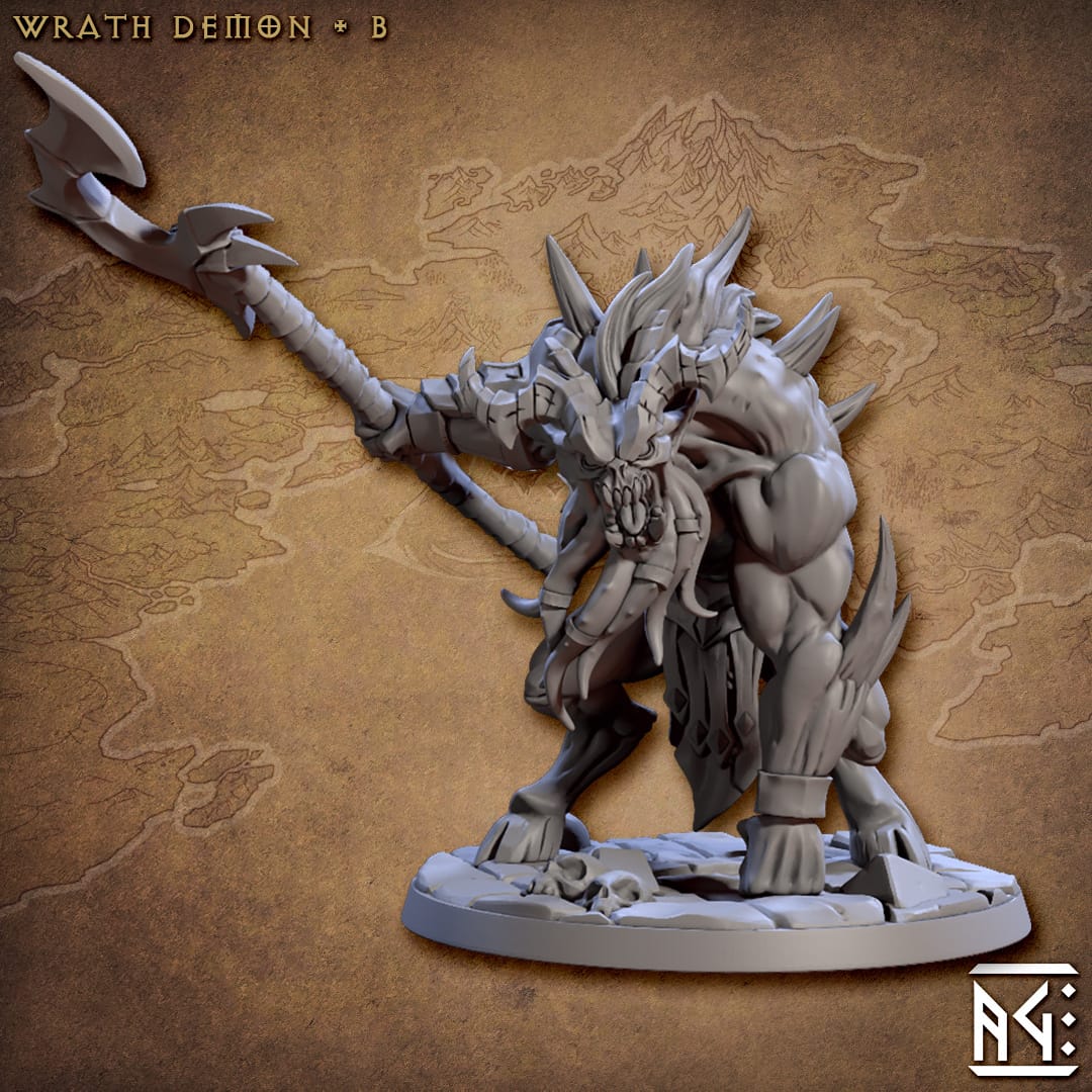 3D Printed Artisan Guild Abyss Wrath Demons Abyss Demons Set 28mm 32mm - 3D Printing Boss 