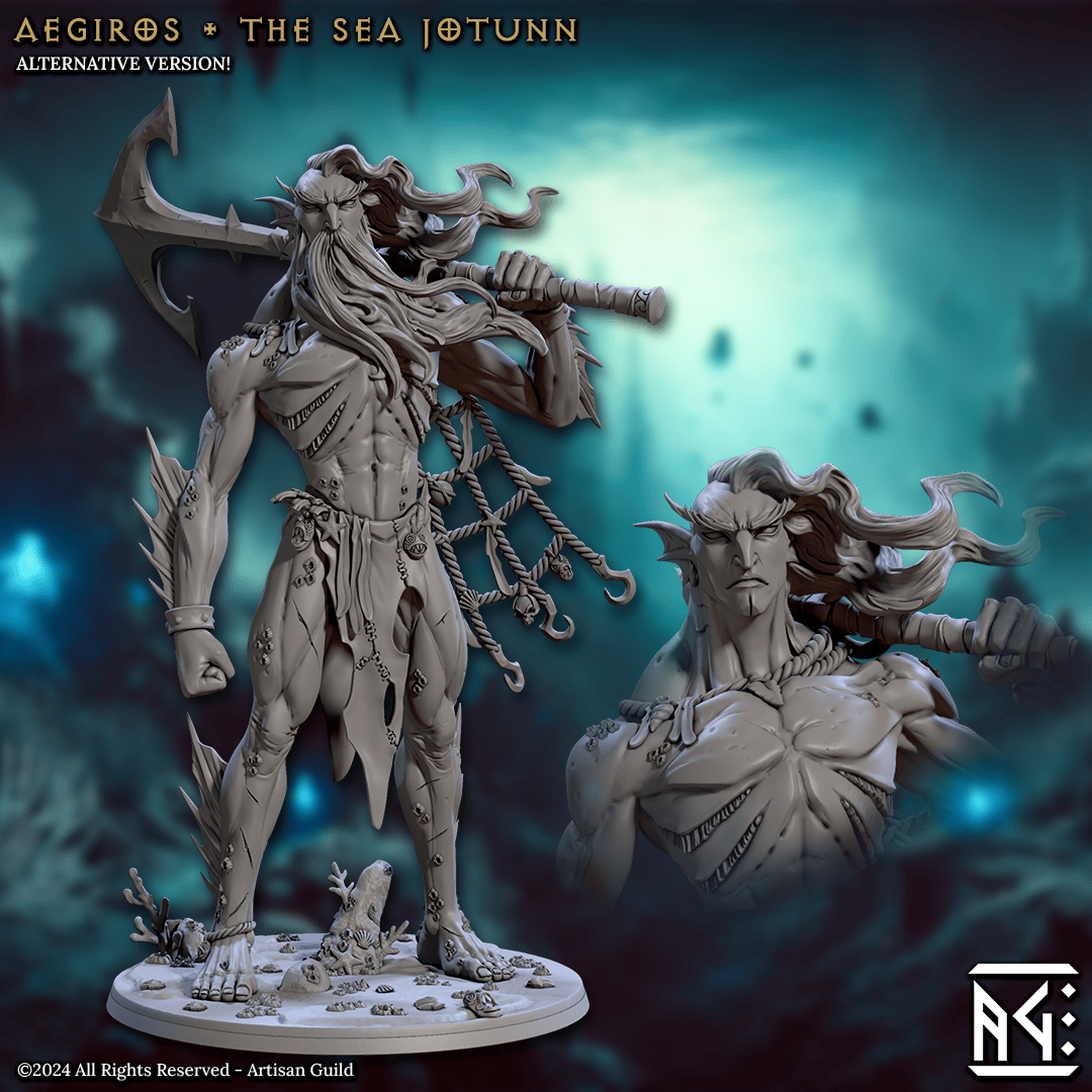 3D Printed Artisan Guild Aegiros the Sea Jotunn Mirmidons of the Death Tide 28mm 32mm - 3D Printing Boss 