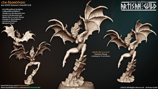 3D Printed Artisan Guild Akela the Cursed The Bloodhunt 28mm 32mm - 3D Printing Boss 