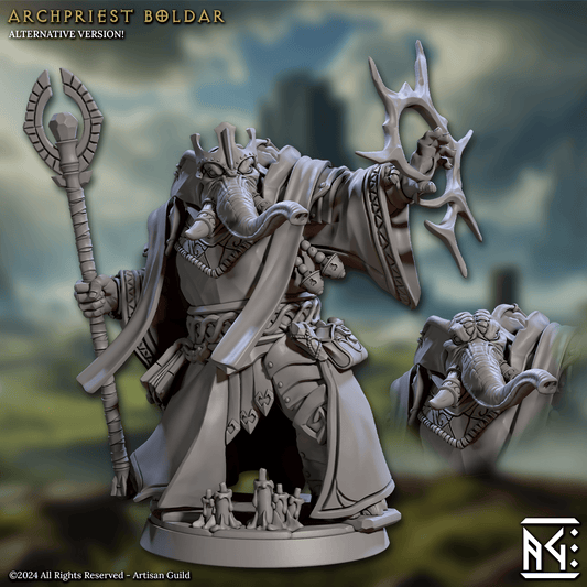 3D Printed Artisan Guild Archpriest Boldar Elephorim Ivory Sentinels 28mm 32mm - 3D Printing Boss 