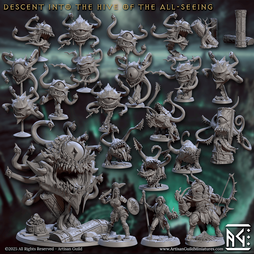 3D Printed Artisan Guild Arkos Minoc Bounty Hunter Descent into the Hive of the All Seeing 28mm 32mm - 3D Printing Boss 