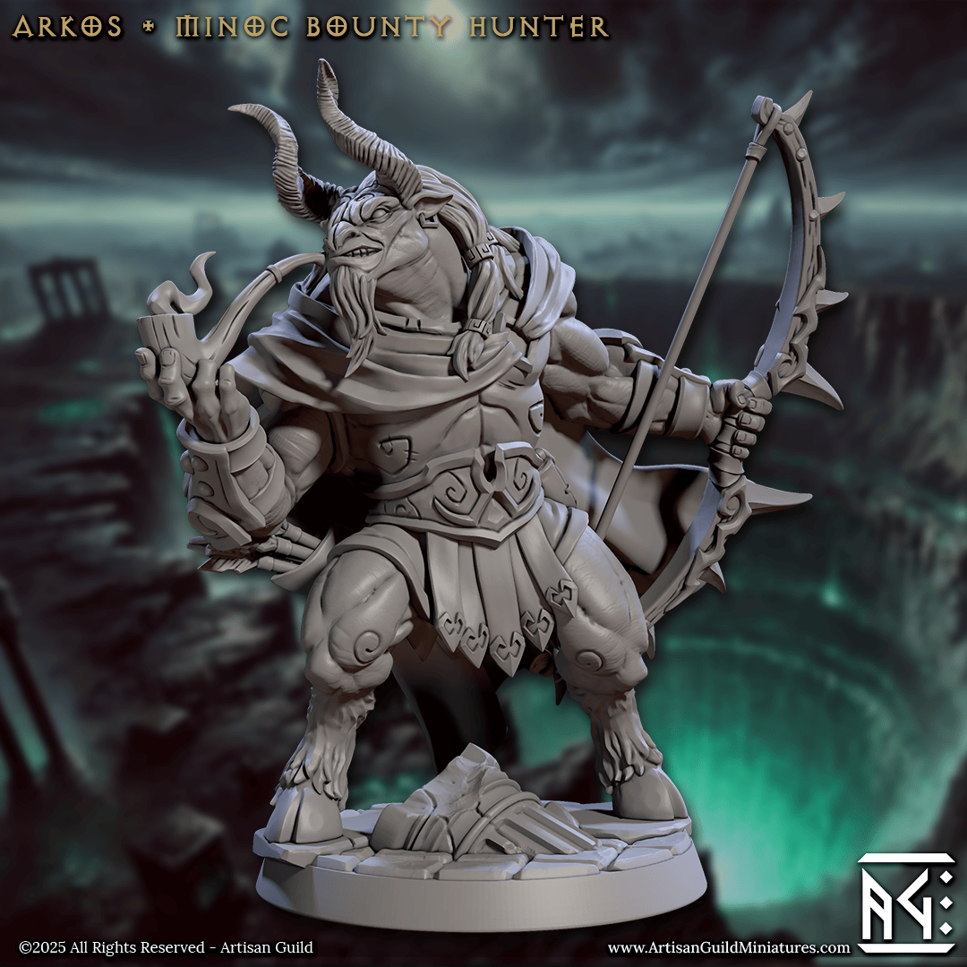 3D Printed Artisan Guild Arkos Minoc Bounty Hunter Descent into the Hive of the All Seeing 28mm 32mm - 3D Printing Boss 