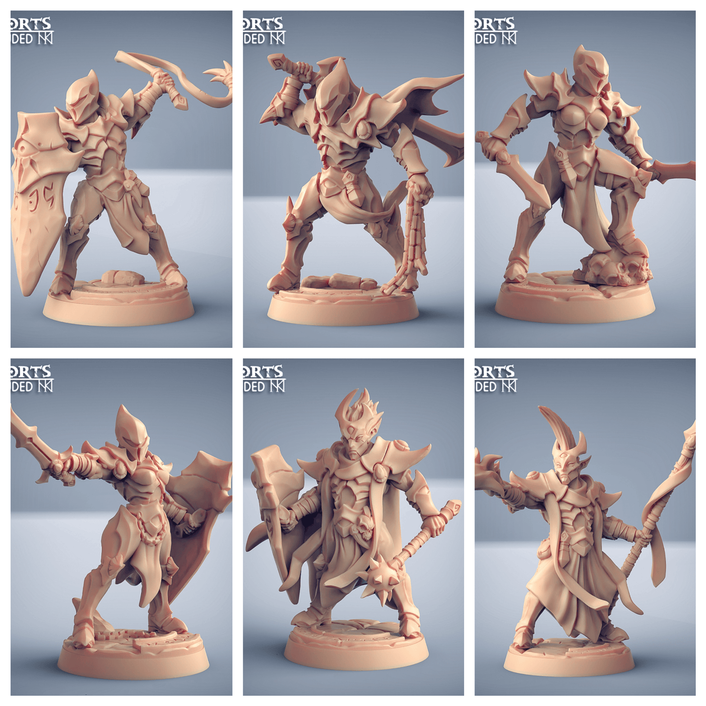 3D Printed Artisan Guild Ashen Inquisitor Set Ashen Alfar Inquisitors 28mm 32mm - 3D Printing Boss 