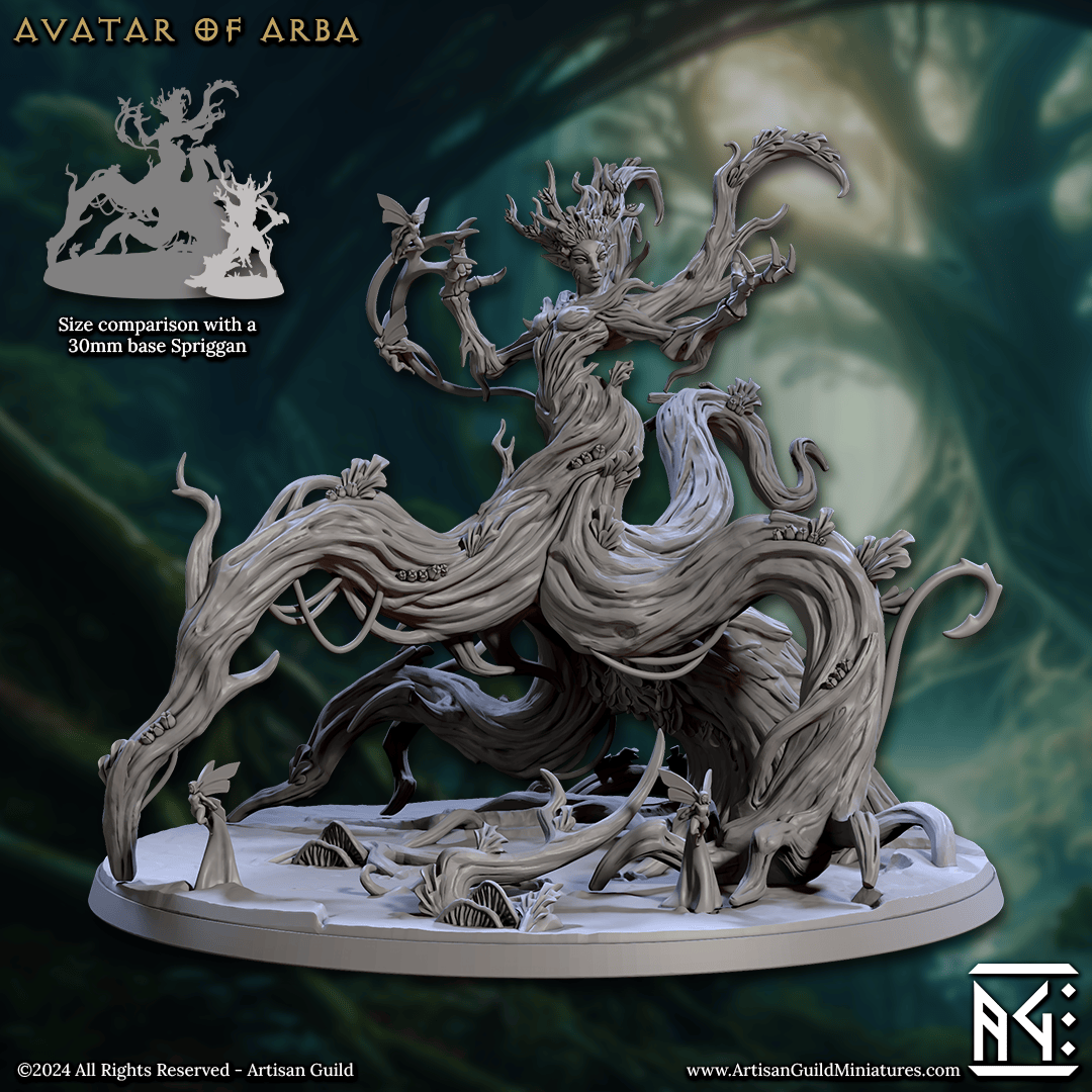 3D Printed Artisan Guild Avatar of Arba Barkwraith Spriggans Set 28mm 32mm - 3D Printing Boss 
