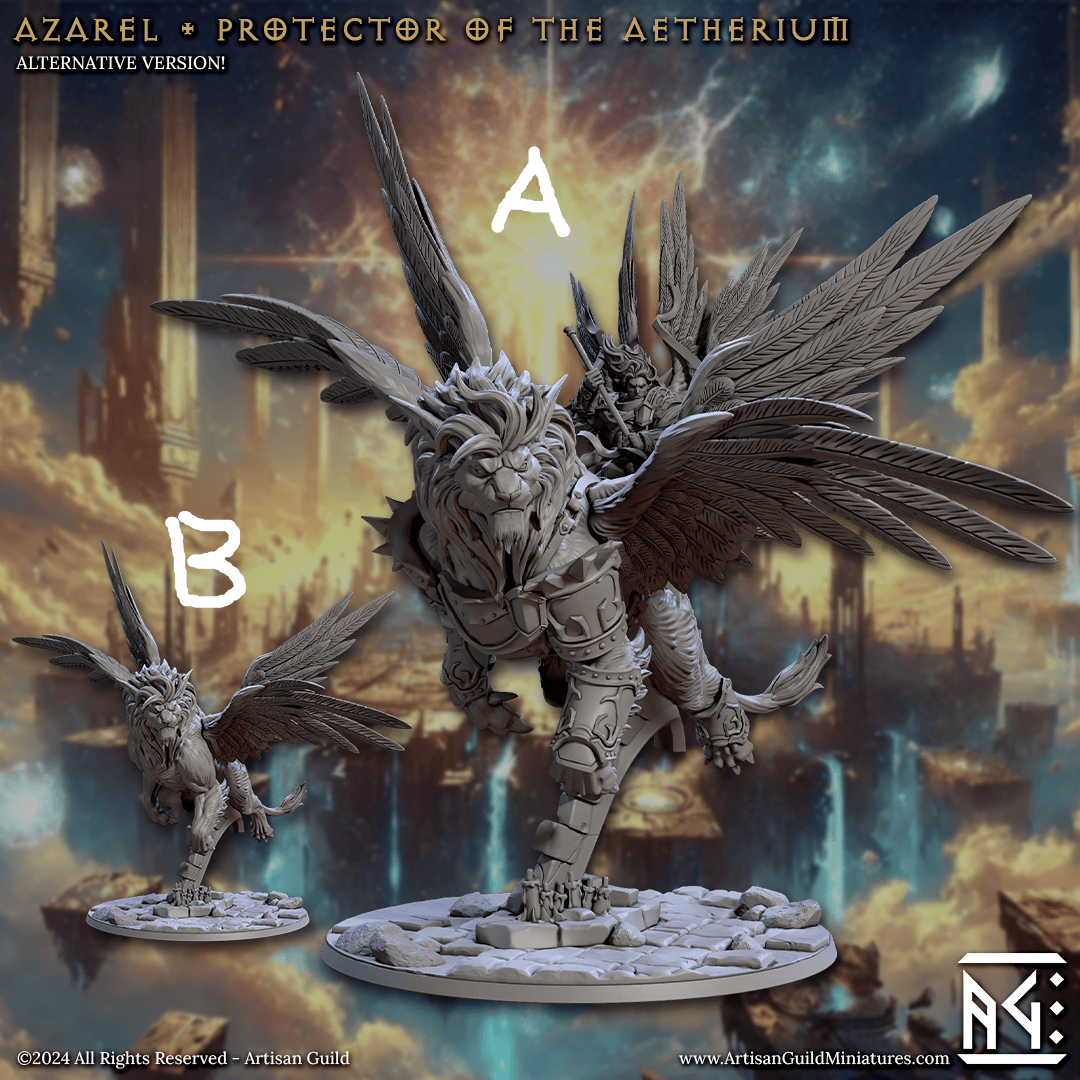 3D Printed Artisan Guild Azarel - Protector of the Aetherium Wrath of the Malakim Set 28mm 32mm - 3D Printing Boss 