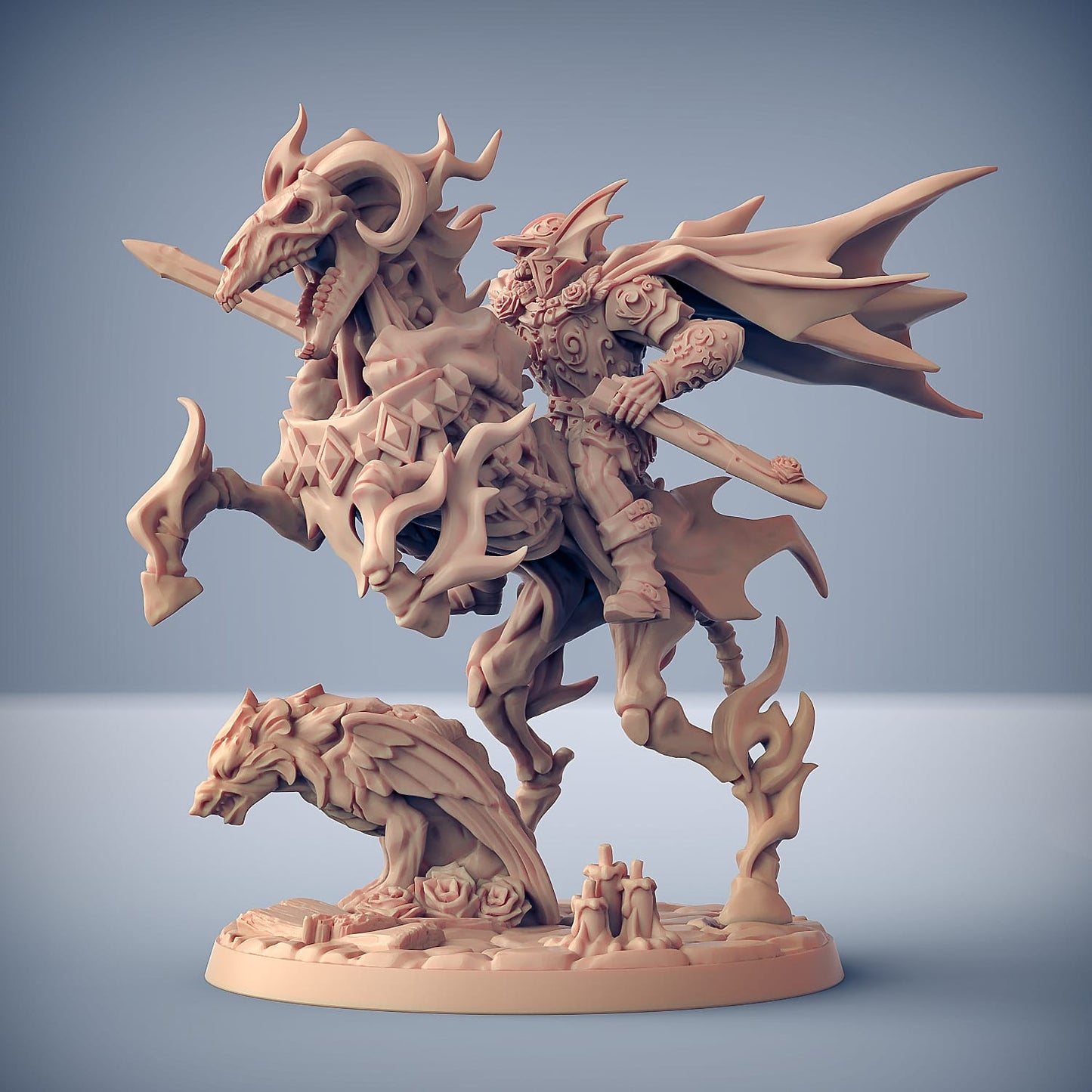 3D Printed Artisan Guild Azekiel the Nightmare Oldburg Fallen Ones 28mm 32mm - 3D Printing Boss 