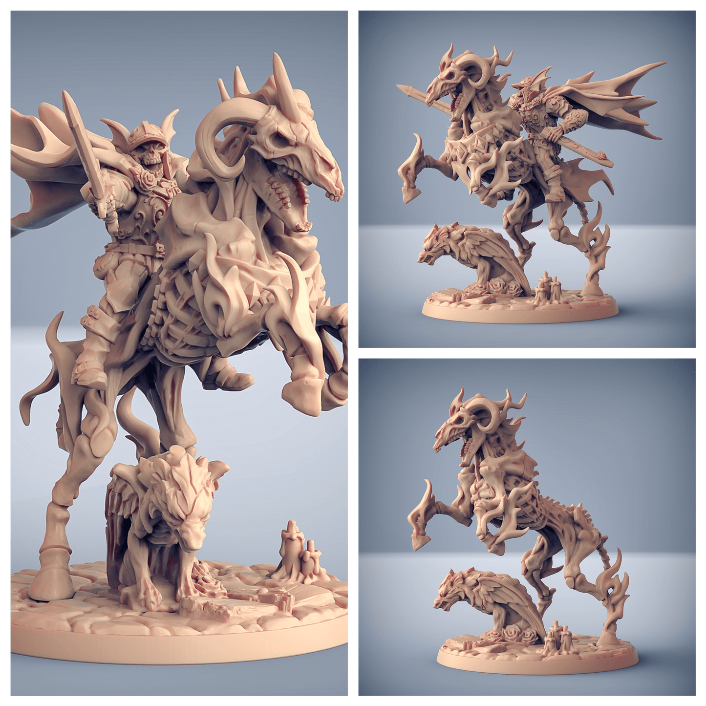 3D Printed Artisan Guild Azekiel the Nightmare Oldburg Fallen Ones 28mm 32mm - 3D Printing Boss 