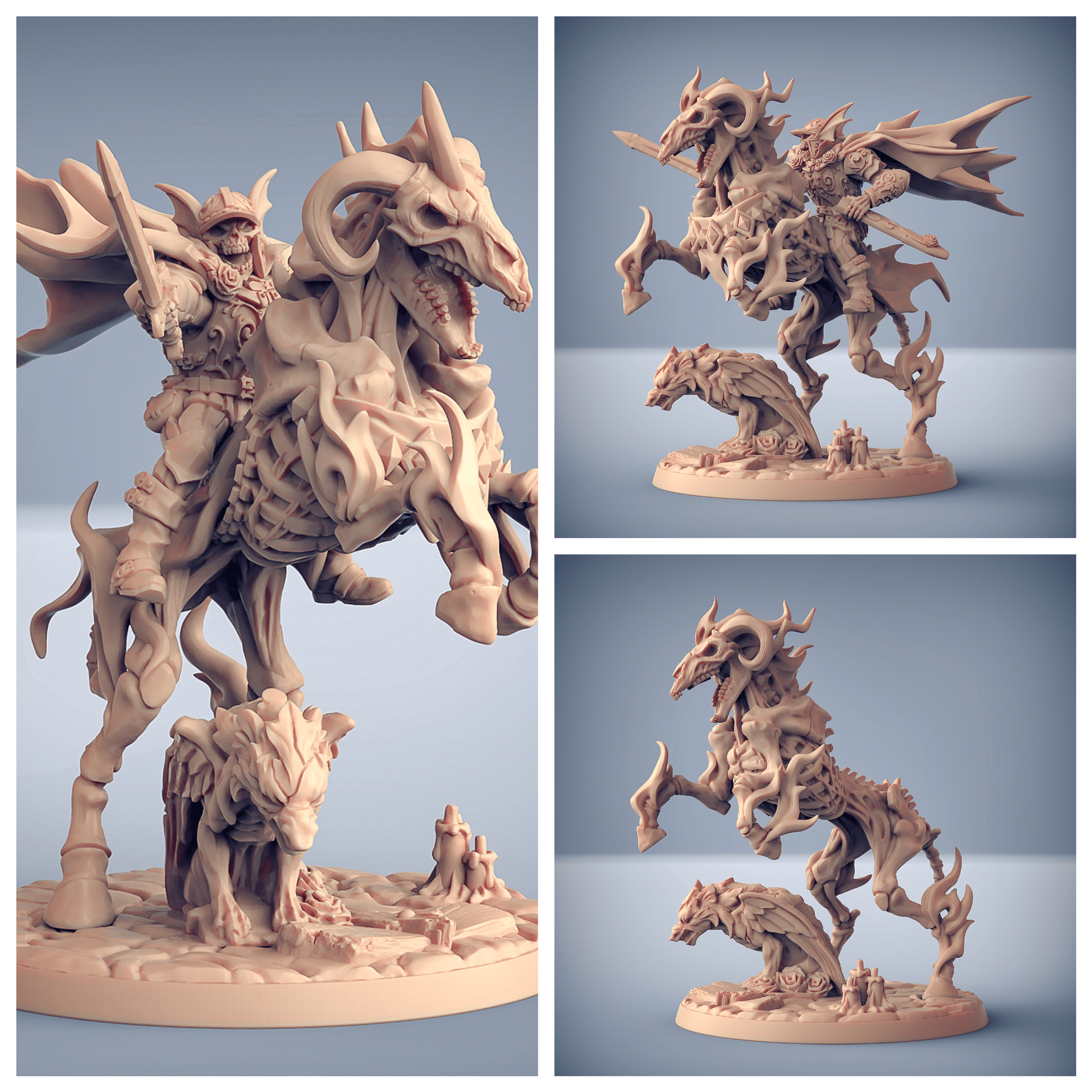 3D Printed Artisan Guild Azekiel the Nightmare Oldburg Fallen Ones 28mm 32mm - 3D Printing Boss 