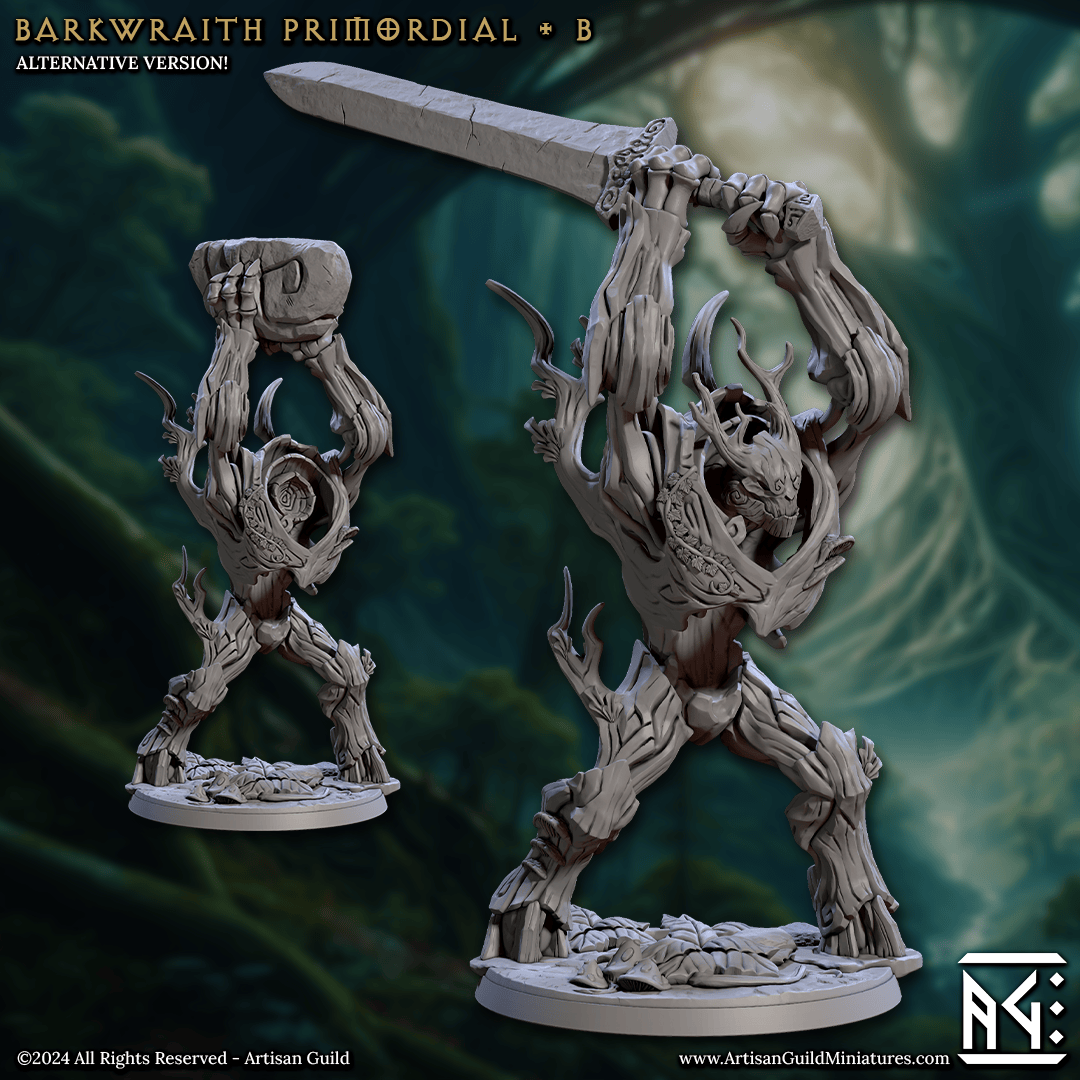 3D Printed Artisan Guild Barkwraith Primordials Barkwraith Spriggans Set 28mm 32mm - 3D Printing Boss 