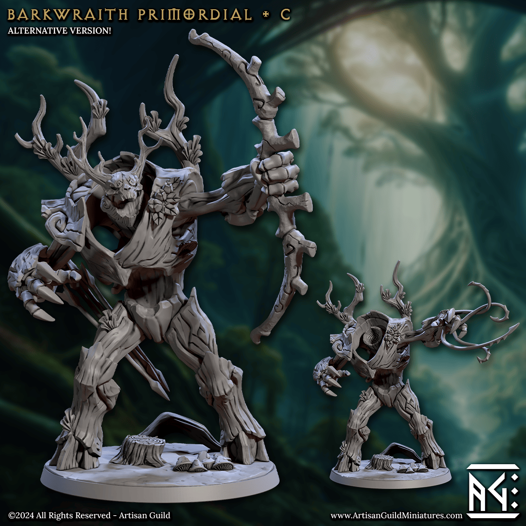 3D Printed Artisan Guild Barkwraith Primordials Barkwraith Spriggans Set 28mm 32mm - 3D Printing Boss 