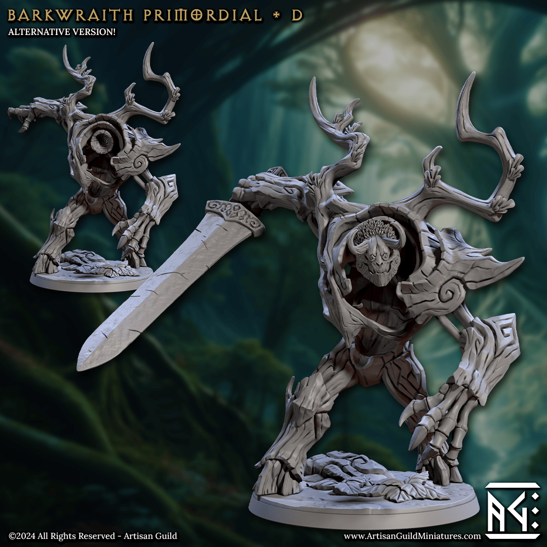 3D Printed Artisan Guild Barkwraith Primordials Barkwraith Spriggans Set 28mm 32mm - 3D Printing Boss 