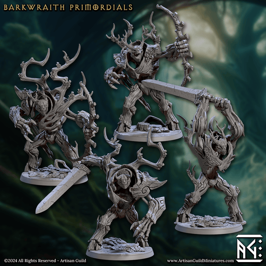 3D Printed Artisan Guild Barkwraith Primordials Barkwraith Spriggans Set 28mm 32mm - 3D Printing Boss 