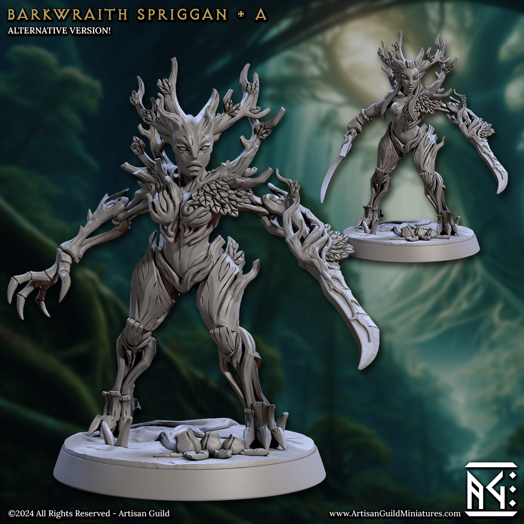 3D Printed Artisan Guild Barkwraith Spriggans Barkwraith Spriggans Set 28mm 32mm - 3D Printing Boss 