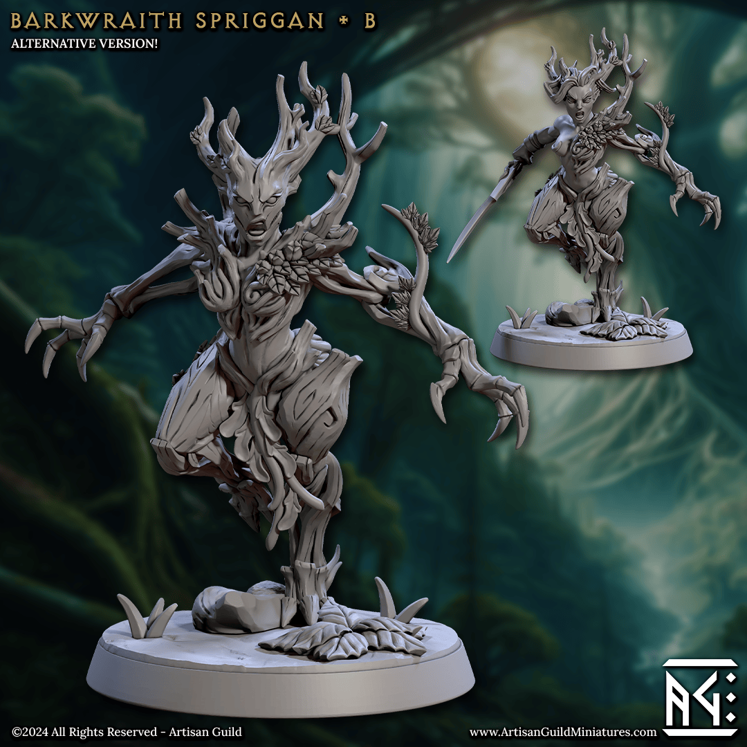 3D Printed Artisan Guild Barkwraith Spriggans Barkwraith Spriggans Set 28mm 32mm - 3D Printing Boss 
