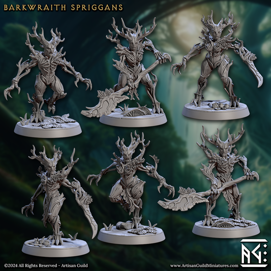 3D Printed Artisan Guild Barkwraith Spriggans Barkwraith Spriggans Set 28mm 32mm - 3D Printing Boss 