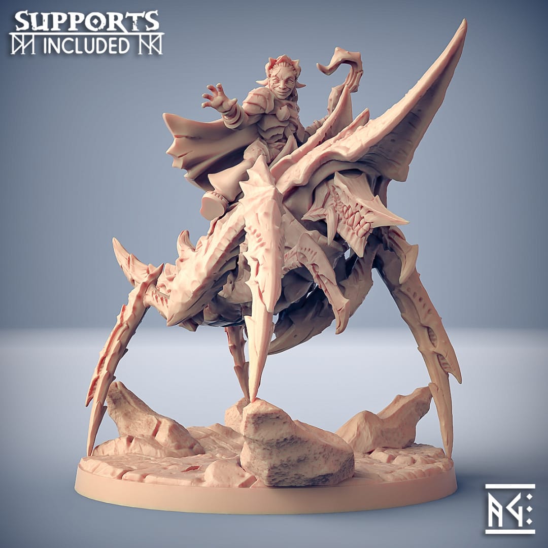 3D Printed Artisan Guild Battle Prawn Zeek Mounted Heroes Scourgeland Survivors 28mm 32mm - 3D Printing Boss 
