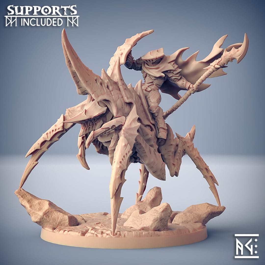3D Printed Artisan Guild Battle Prawn Zeek Mounted Heroes Scourgeland Survivors 28mm 32mm - 3D Printing Boss 