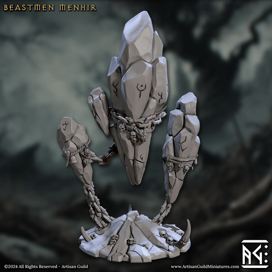 3D Printed Artisan Guild Beastmen Menhir Rise of the Beastmen Set 28mm 32mm - 3D Printing Boss 