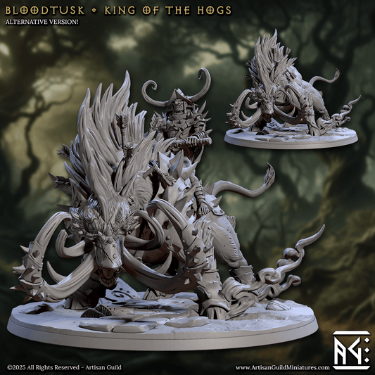 3D Printed Artisan Guild Bloodtusk King of the Hogs Faldorn Hobgoblin Set 28mm 32mm - 3D Printing Boss 
