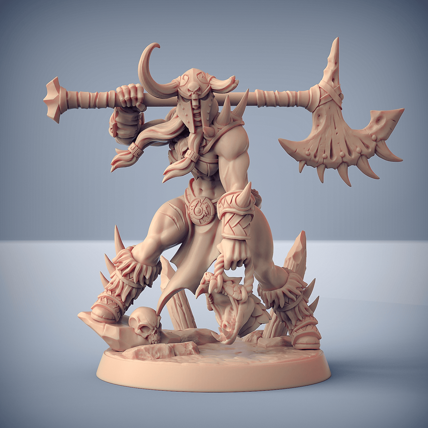 3D Printed Artisan Guild Brunilde Snakeslayer Dragonpeak Barbarians 28mm 32mm - 3D Printing Boss 