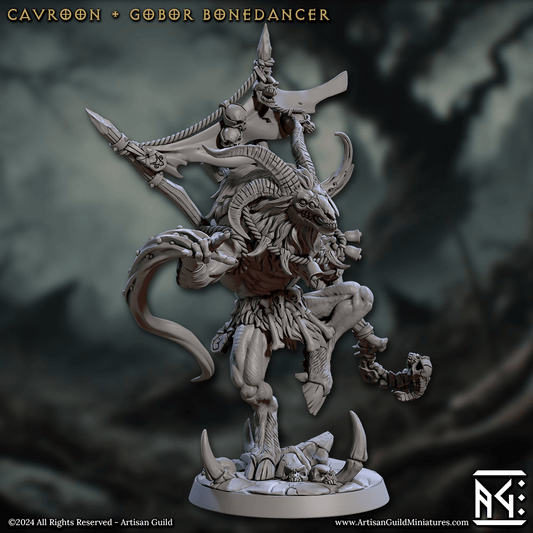 3D Printed Artisan Guild Cavroon Gobor Bonedancer Rise of the Beastmen Set 28mm 32mm - 3D Printing Boss 