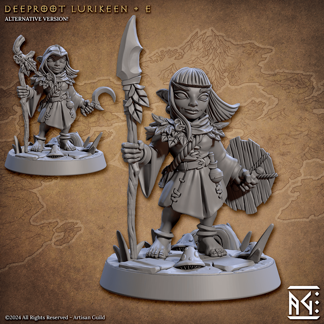 3D Printed Artisan Guild Deeproot Lurikeens Deeproot Lurikeen Set 28mm 32mm - 3D Printing Boss 
