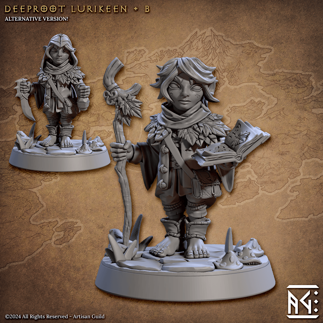3D Printed Artisan Guild Deeproot Lurikeens Deeproot Lurikeen Set 28mm 32mm - 3D Printing Boss 