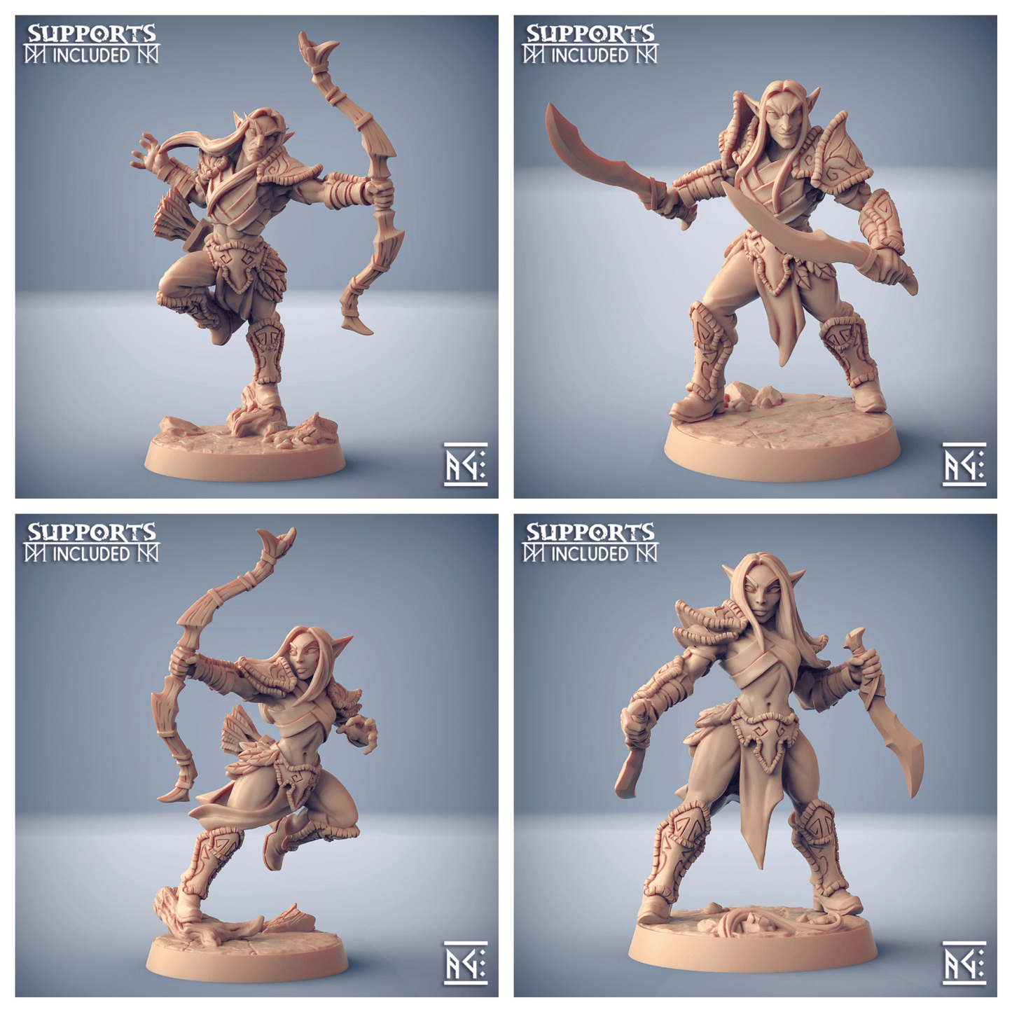 3D Printed Artisan Guild Deepwood Alfar Deepwood Alfar Set 28mm 32mm - 3D Printing Boss 