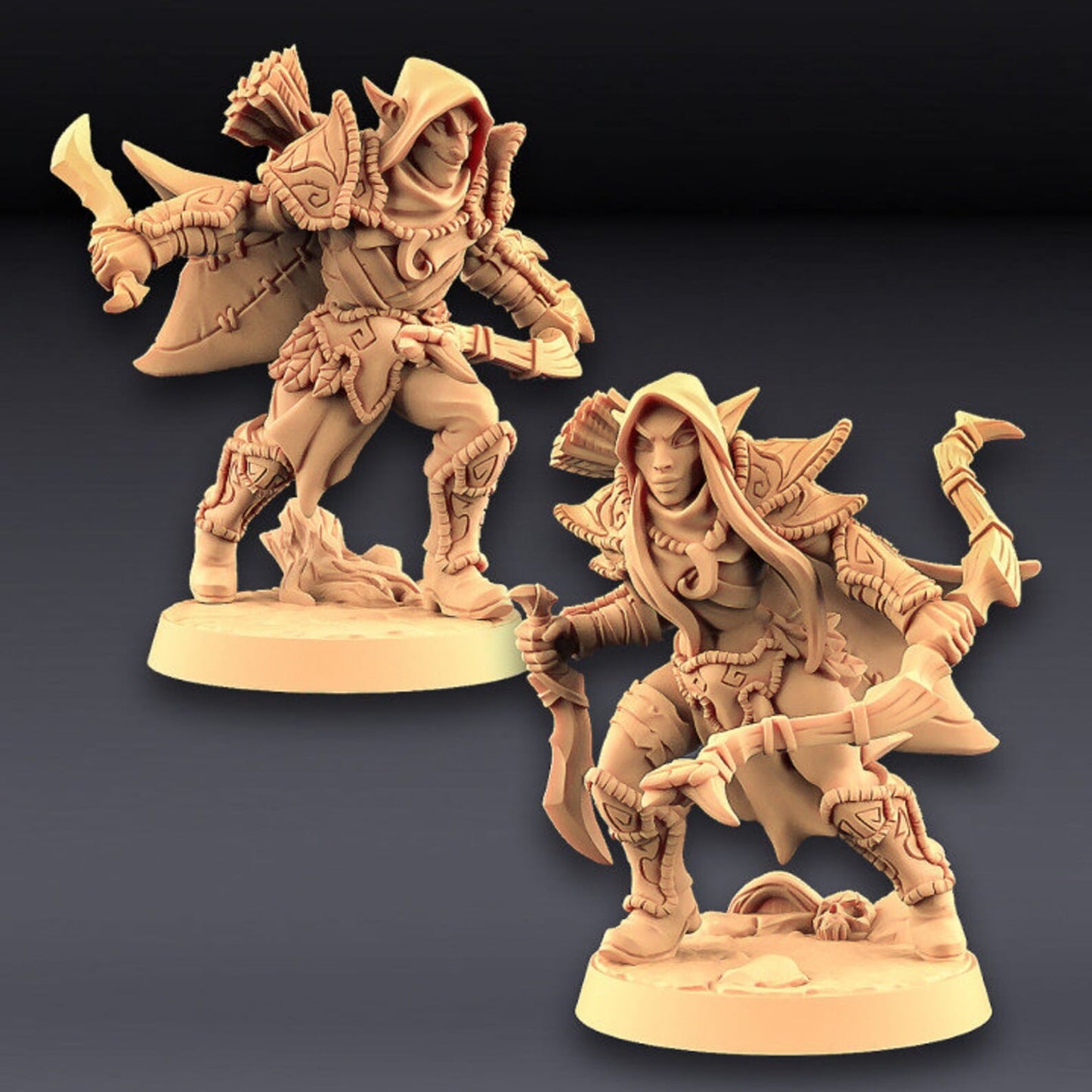 3D Printed Artisan Guild Deepwood Alfar Rogues Deepwood Alfar Set 28mm 32mm - 3D Printing Boss 