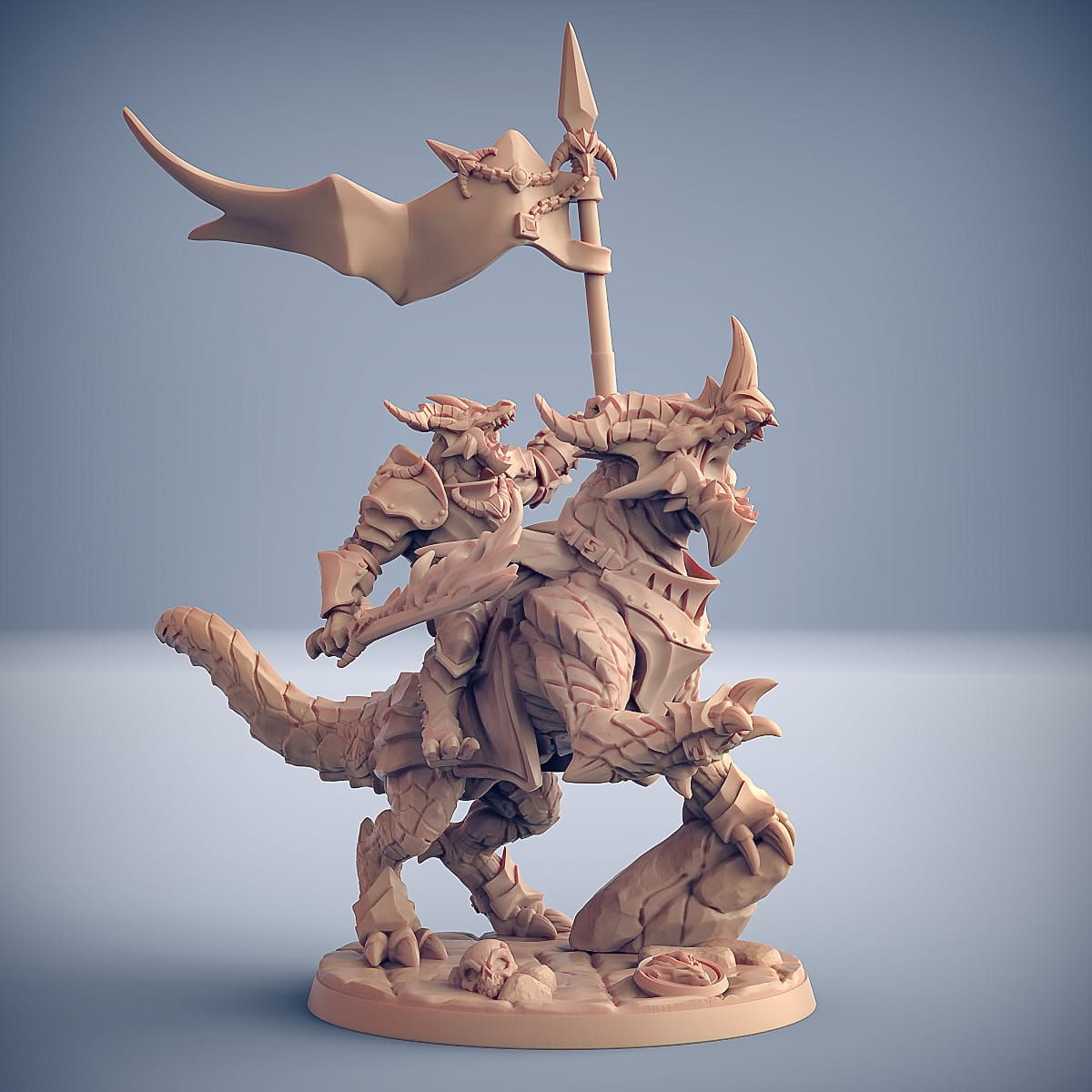 3D Printed Artisan Guild Dragonling Knight The Dragonguard 28mm 32mm - 3D Printing Boss 