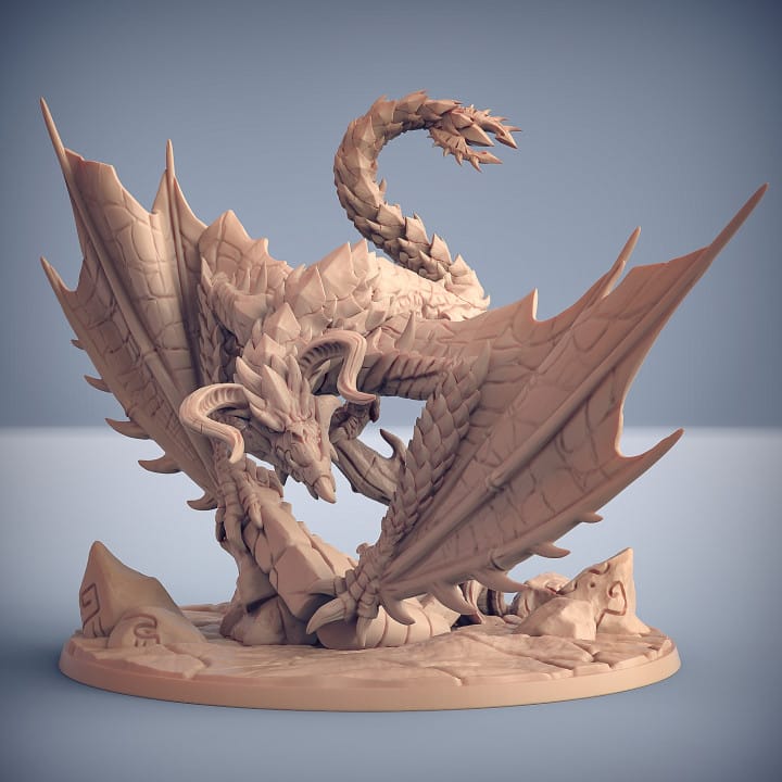 3D Printed Artisan Guild Dragonpeak Wyvern Dragonpeak Barbarians 28mm 32mm - 3D Printing Boss 