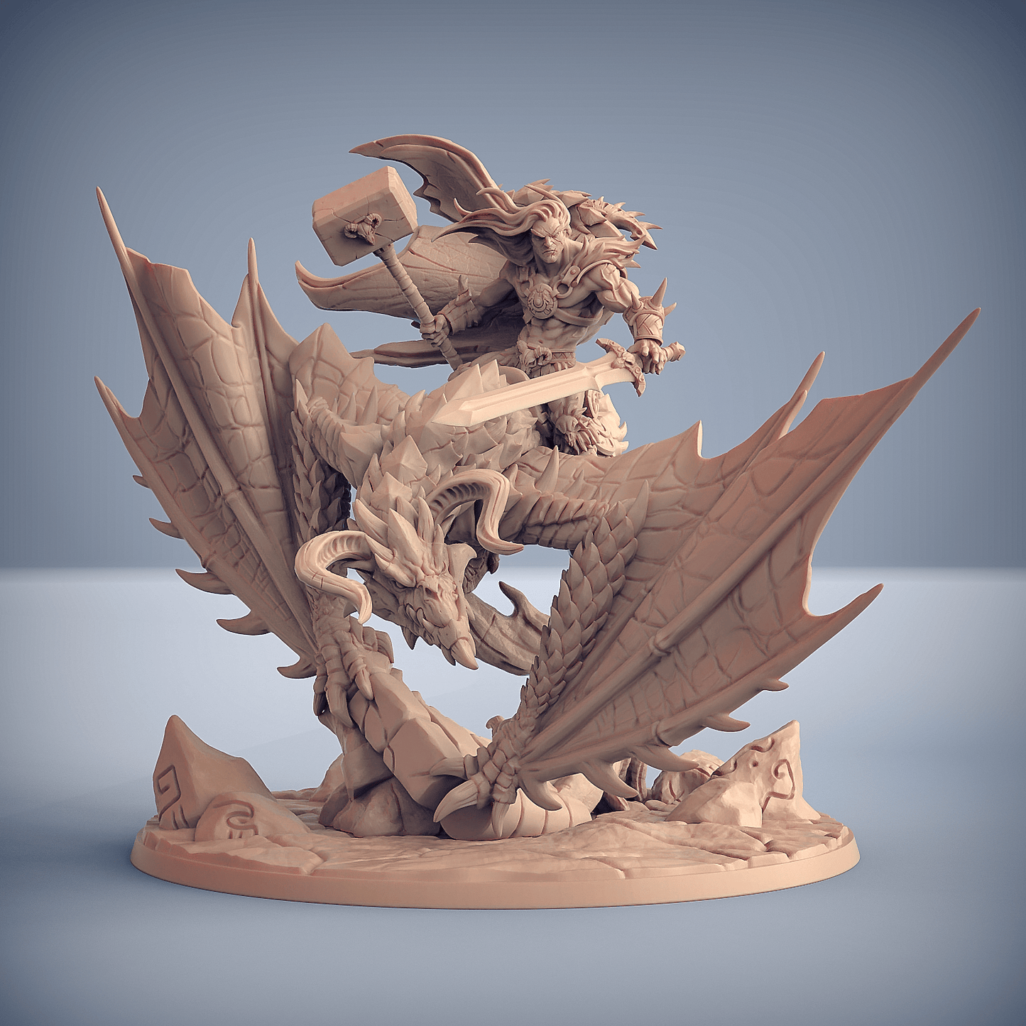 3D Printed Artisan Guild Dragonpeak Wyvern Dragonpeak Barbarians 28mm 32mm - 3D Printing Boss 