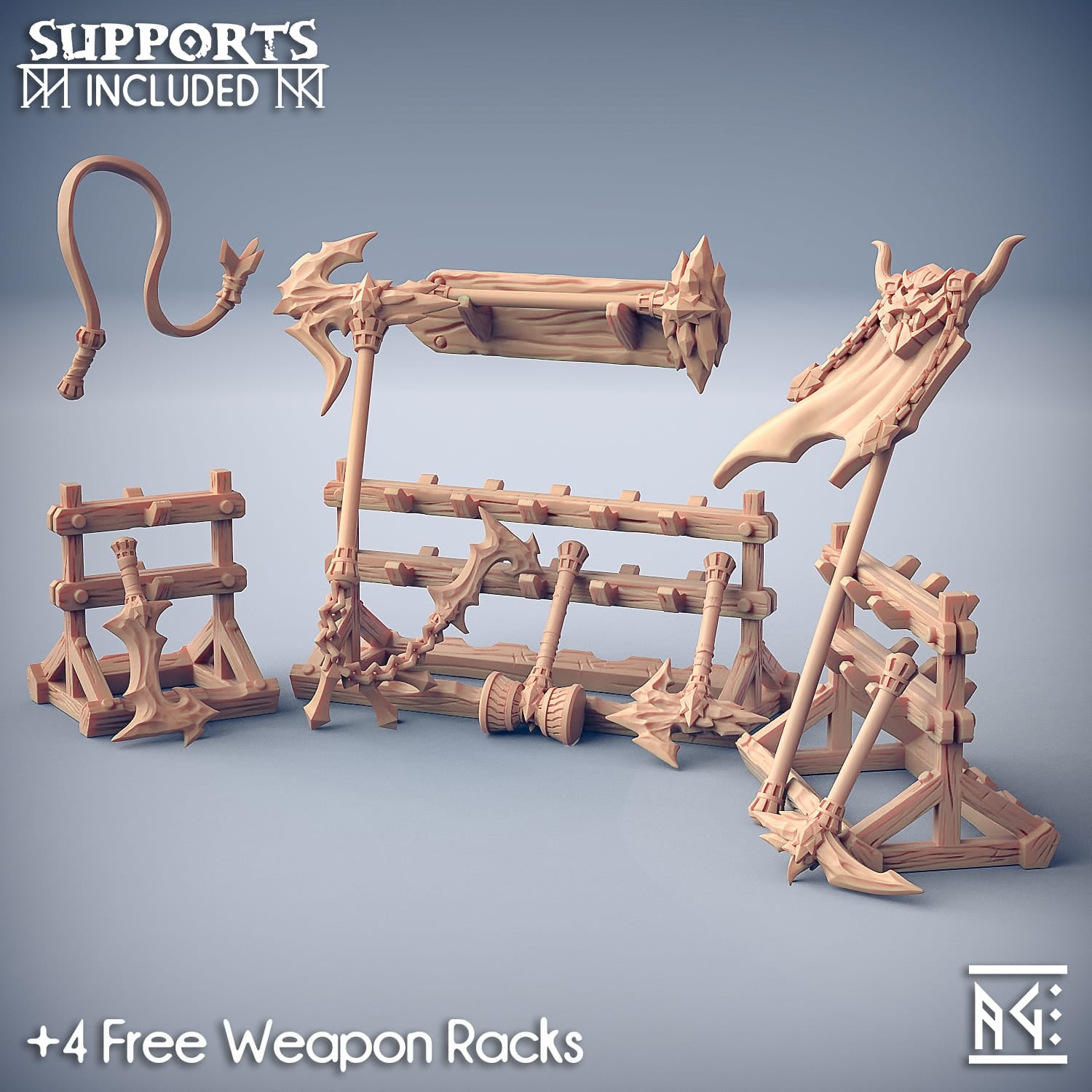 3D Printed Artisan Guild Dumlok Flameseekers Weapons Dumlok Flameseekers 28mm 32mm - 3D Printing Boss 