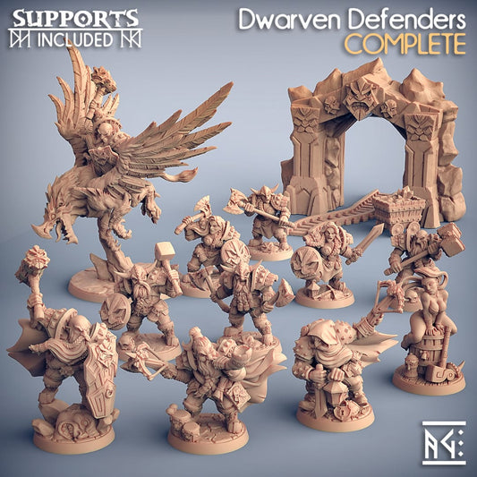 3D Printed Artisan Guild Dwarf Flokir the Skald Dwarven Defenders Set 28mm 32mm - 3D Printing Boss 