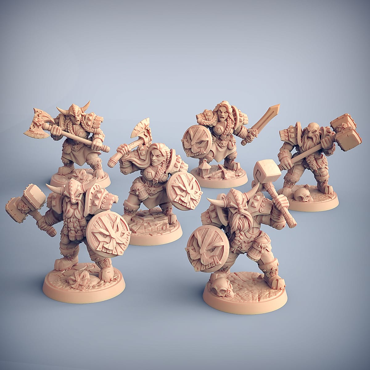 3D Printed Artisan Guild Dwarven Defenders Set (Modular) Dwarven Defenders Set 28mm 32mm - 3D Printing Boss 