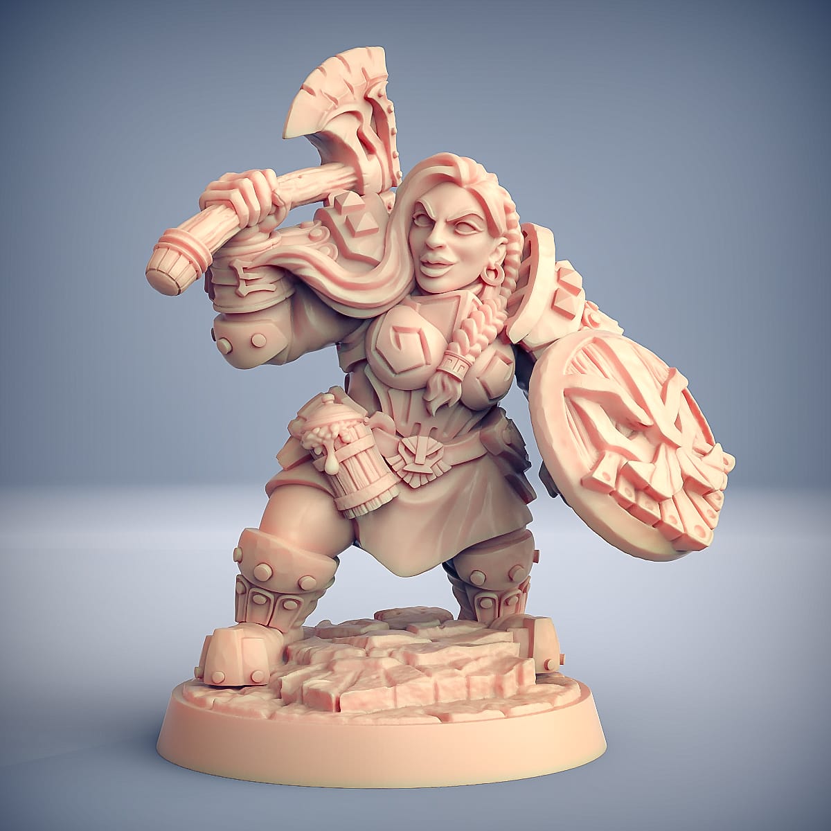 3D Printed Artisan Guild Dwarven Defenders Set (Modular) Dwarven Defenders Set 28mm 32mm - 3D Printing Boss 