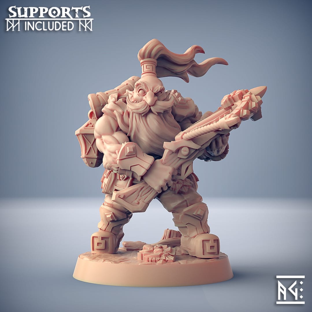 3D Printed Artisan Guild Dwarven Oathbreaker Dwarven Oathbreakers 28mm 32mm - 3D Printing Boss 