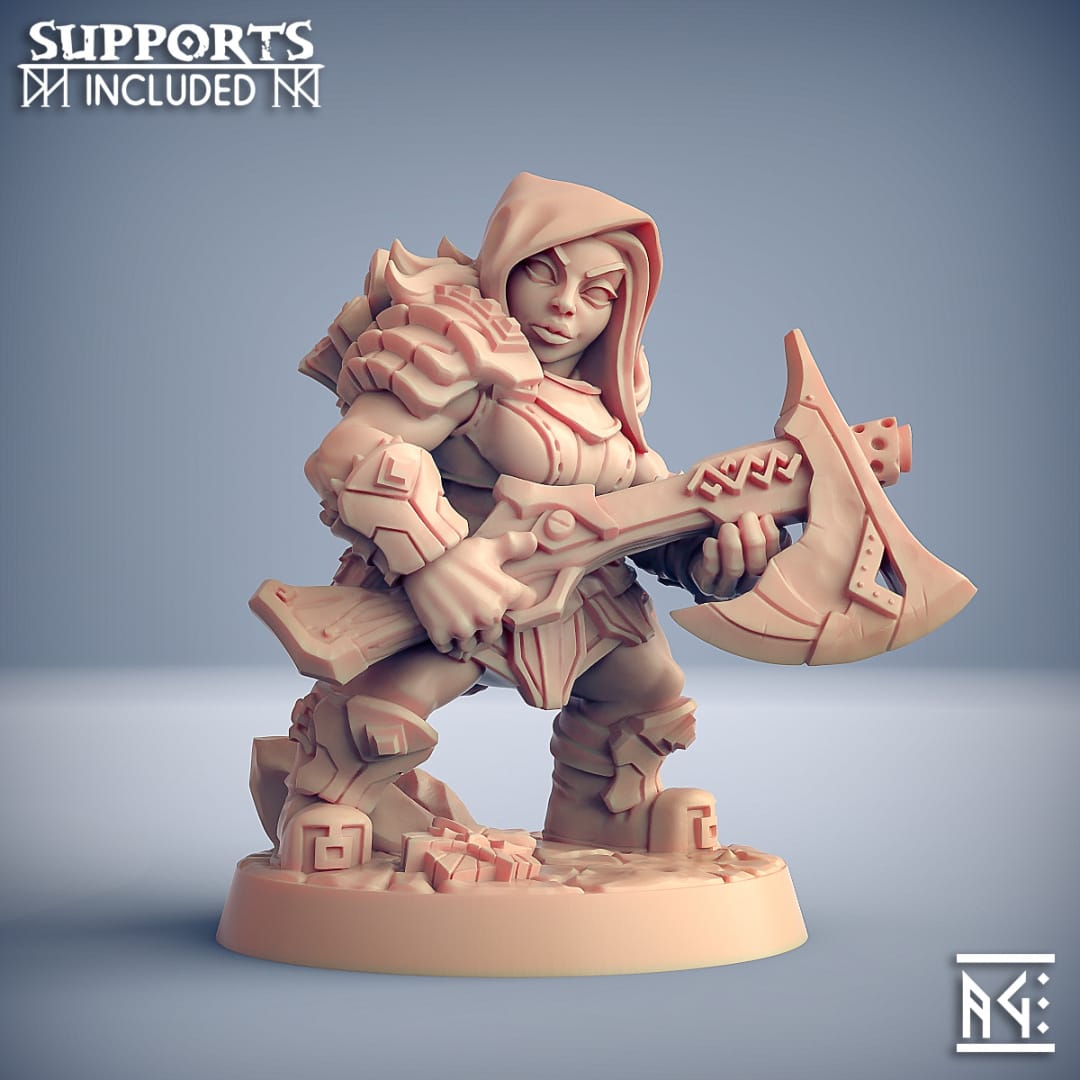 3D Printed Artisan Guild Dwarven Oathbreaker Dwarven Oathbreakers 28mm 32mm - 3D Printing Boss 