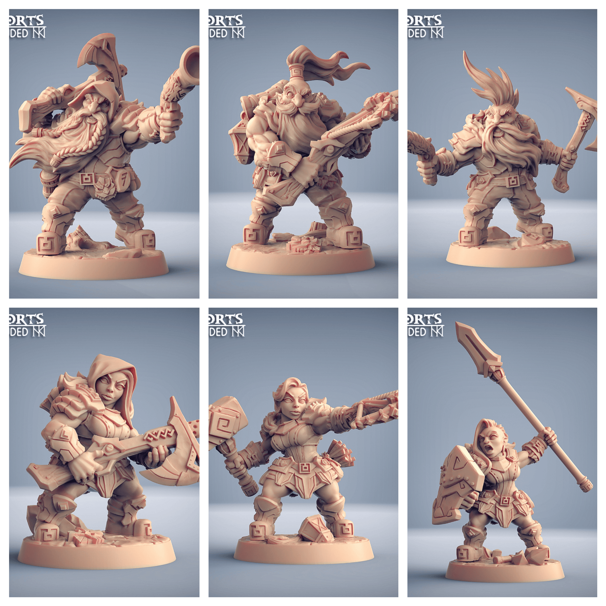 3D Printed Artisan Guild Dwarven Oathbreaker Dwarven Oathbreakers 28mm 32mm - 3D Printing Boss 