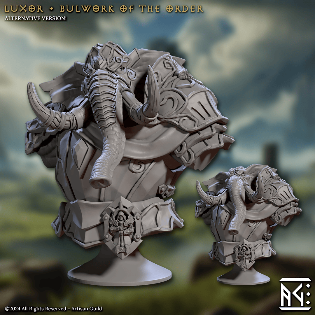 3D Printed Artisan Guild Elephorim Ivory Sentinel Bust Set 28mm 32mm - 3D Printing Boss 