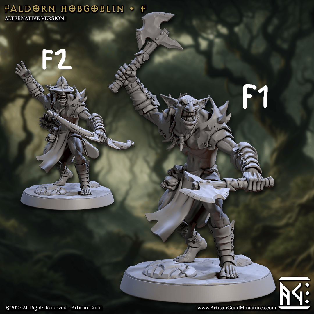 3D Printed Artisan Guild Faldorn Hobgoblins Set Faldorn Hobgoblin Set 28mm 32mm - 3D Printing Boss 