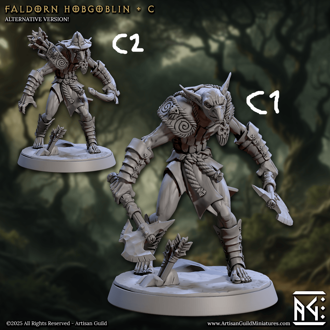 3D Printed Artisan Guild Faldorn Hobgoblins Set Faldorn Hobgoblin Set 28mm 32mm - 3D Printing Boss 