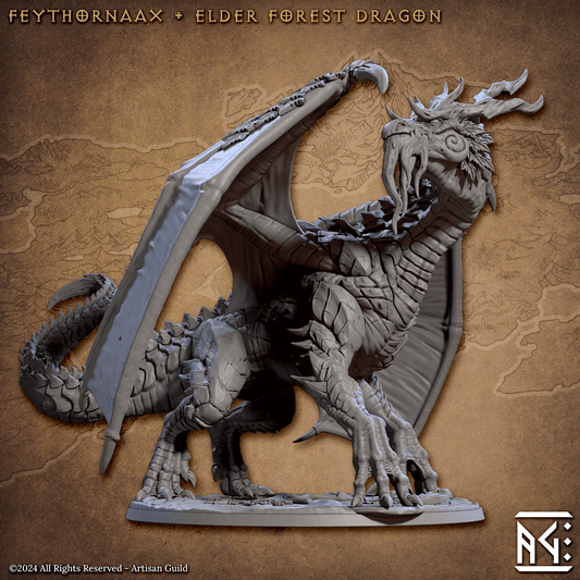 3D Printed Artisan Guild Feythornaax Elder Forest Dragon Deeproot Lurikeen Set 28mm 32mm - 3D Printing Boss 
