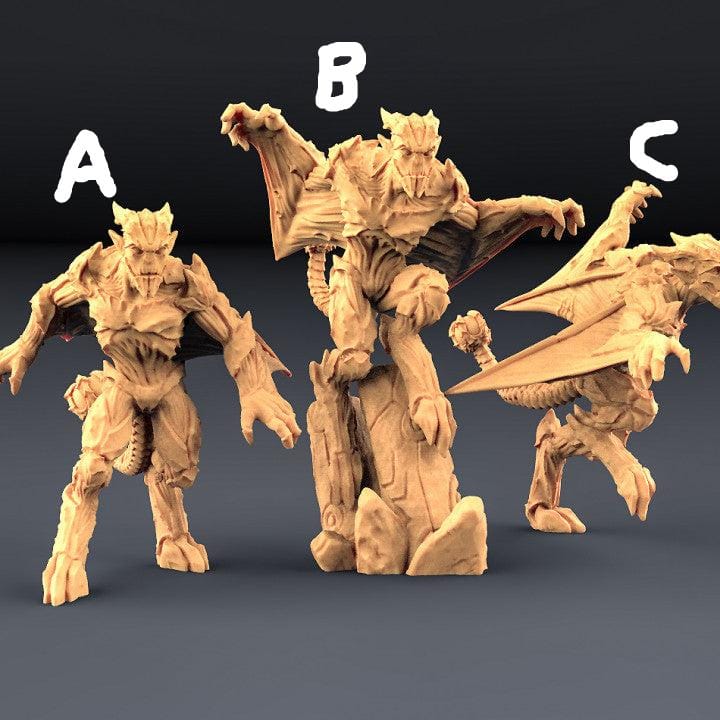 3D Printed Artisan Guild Gargoyles Set 28mm 32mm - 3D Printing Boss 
