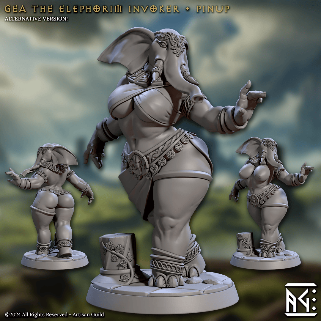 3D Printed Artisan Guild Gea Elephorim Invoker Elephorim Ivory Sentinels 28mm 32mm - 3D Printing Boss 