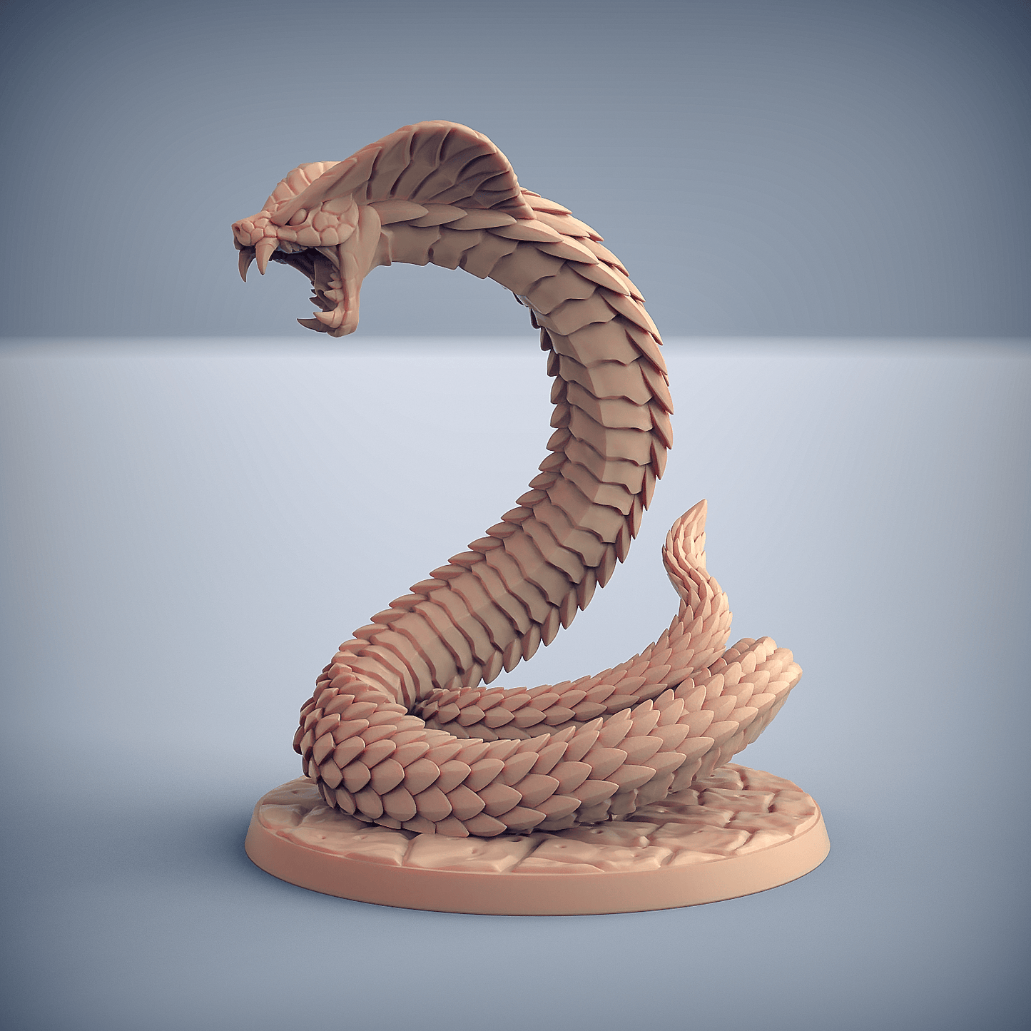 3D Printed Artisan Guild Giant Snakes Maneaters Nagarots 28mm 32mm - 3D Printing Boss 