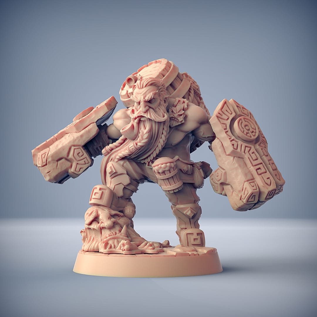 3D Printed Artisan Guild Gino Brewmaster Dwarven Oathbreakers 28mm 32mm - 3D Printing Boss 