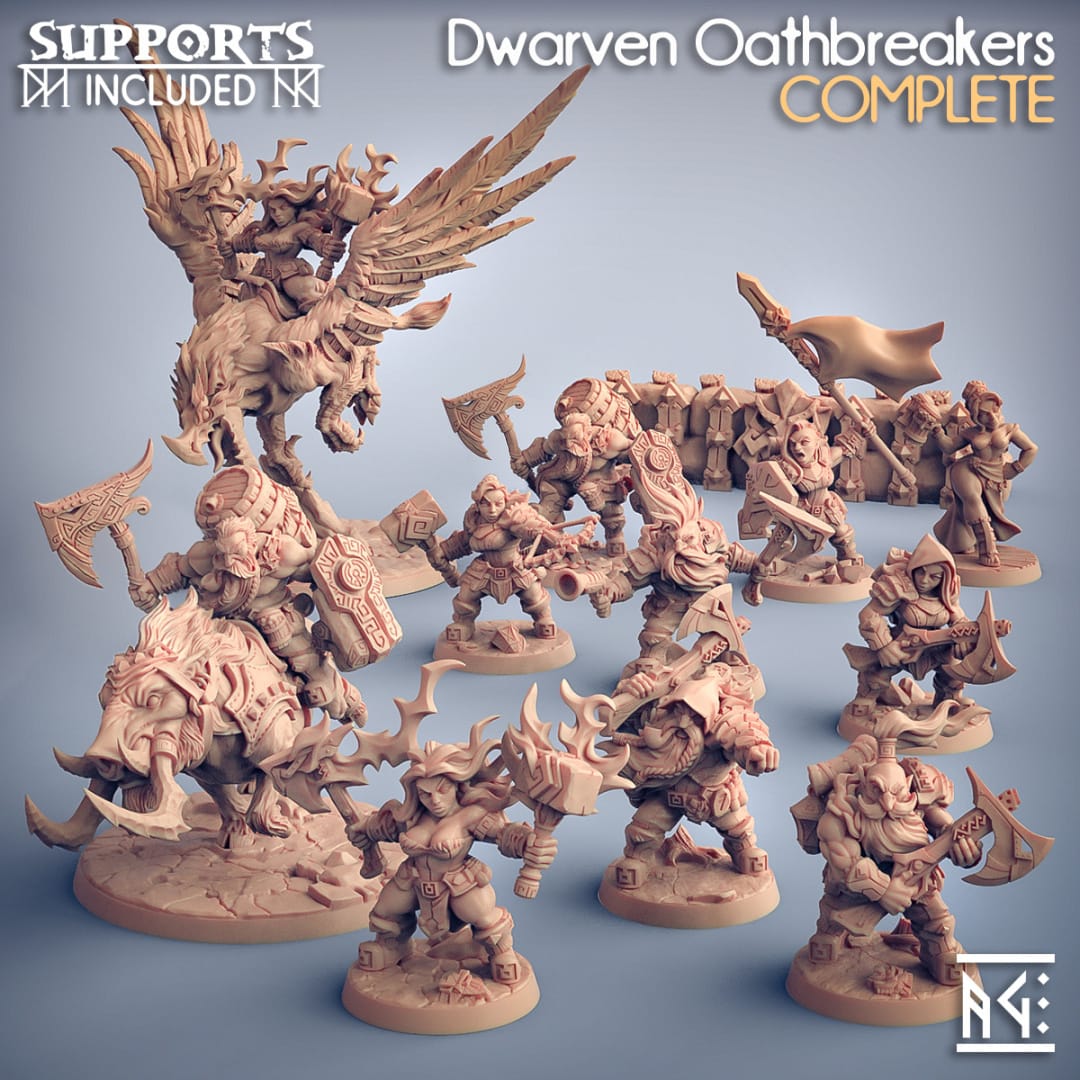 3D Printed Artisan Guild Gino Brewmaster Dwarven Oathbreakers 28mm 32mm - 3D Printing Boss 