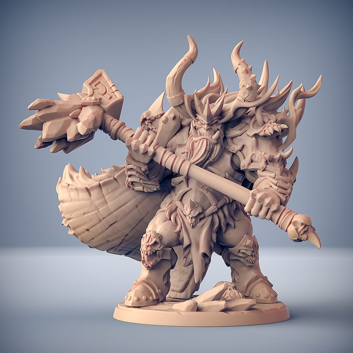 3D Printed Artisan Guild Grothak Doomfist Frostmetal Clan 28mm 32mm - 3D Printing Boss 